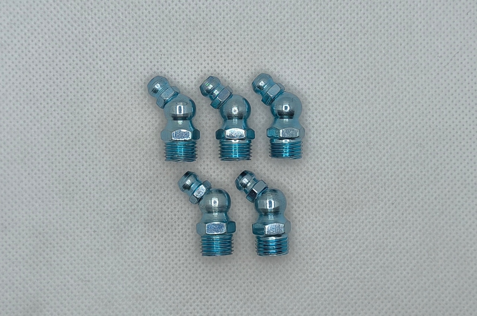 Комплект угловых пресс-масленок (тавотница) М10х1 45 градусов 10 шт.